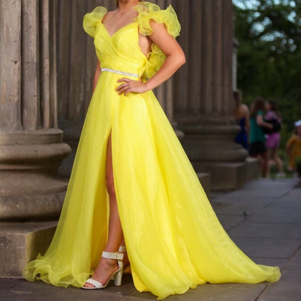 Yellow Homecoming Court/Prom Dress